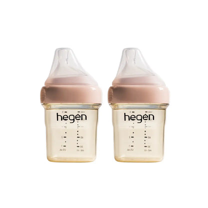 Hegen PPSU Anti-Colic Baby Bottle - 1 to 3 Months 150ml/5oz - Pink - 2-Pack