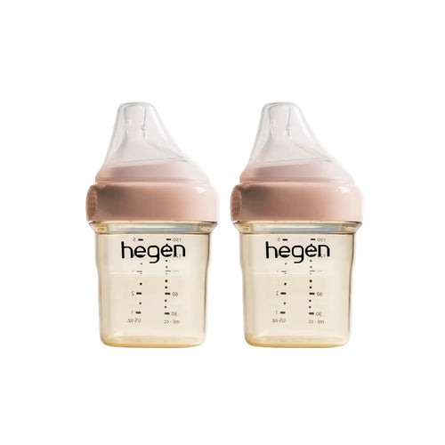Hegen PPSU Anti-Colic Baby Bottle - 1 to 3 Months 150ml/5oz - Pink - 2-Pack