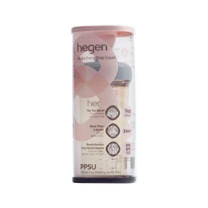 Hegen PPSU Drinking Bottle - 24 Months Plus - 330ml/11oz - Grey