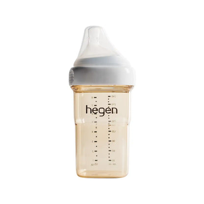 Hegen PPSU Anti-Colic Baby Bottle - 3 to 6 Months - 240ml/8oz - White