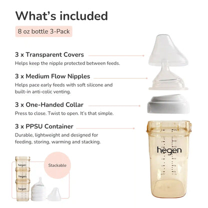 8oz Baby Bottle 3-Pack