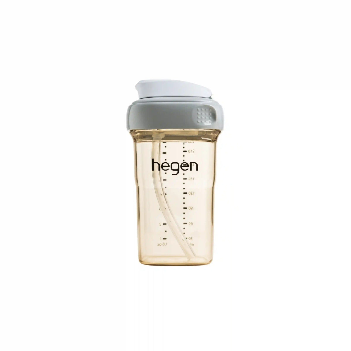 Hegen PPSU Straw Cup - 6 Months Plus - 240ml/8oz - Grey