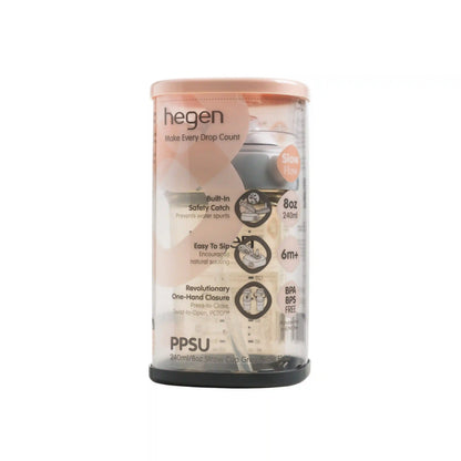 Hegen PPSU Straw Cup - 6 Months Plus - 240ml/8oz - Grey