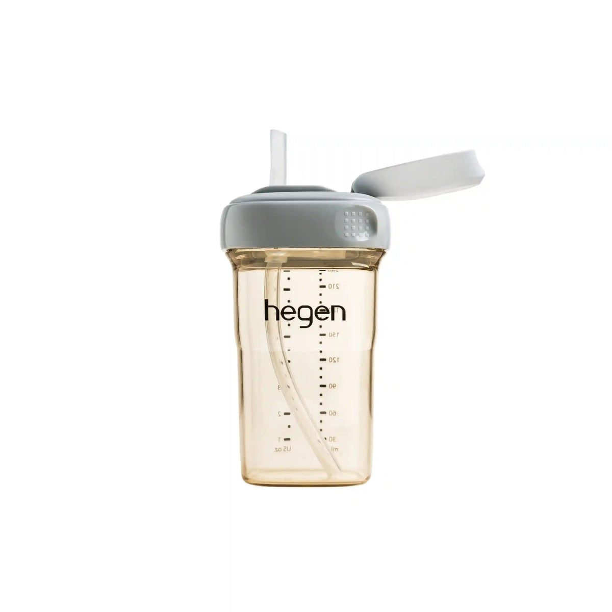 Hegen PPSU Straw Cup - 6 Months Plus - 240ml/8oz - Grey